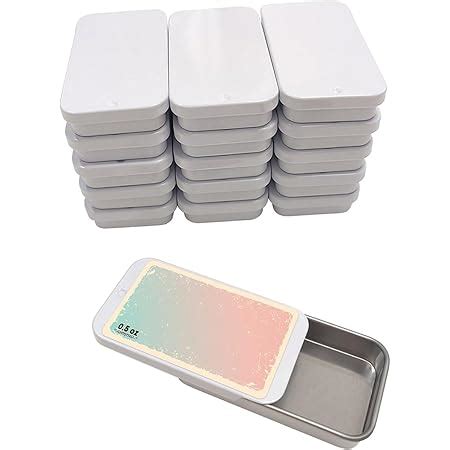 sliding lid metal box lip gloss|Amazon.com: Slide Top Tins.